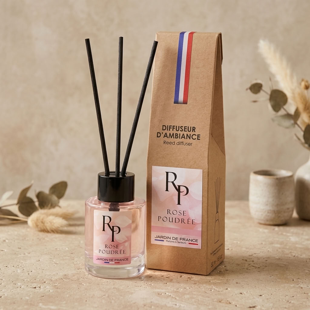 ROSE POUDRÉE Diffuseur d'ambiance 45 ml kraft – Image 2