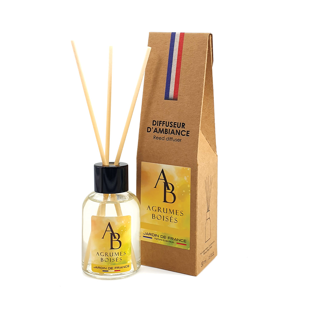 AGRUMES BOISÉ Diffuseur d'ambiance 50 ml kraft - Jardin de France