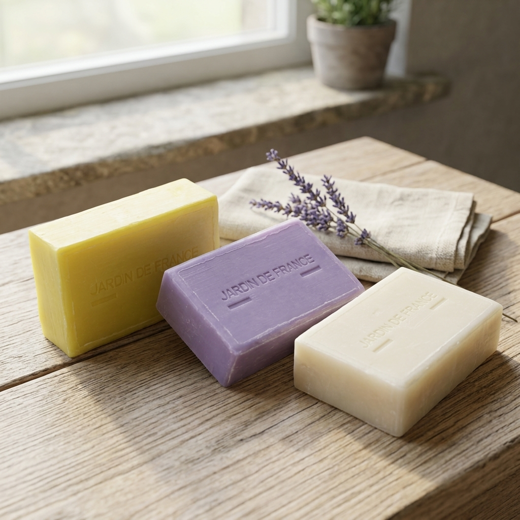 Lot de 3 Savons de Marseille 125 g – Parfum au choix
